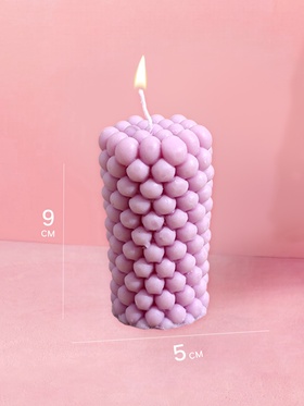 Свеча «Столб шарики», 5×5×9 см, соевый воск, МИКС
