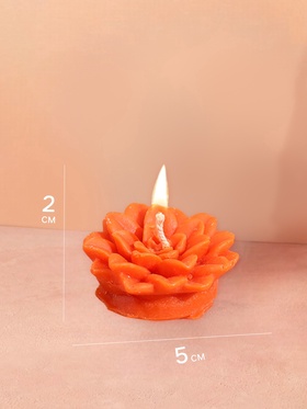 Свеча «Цветок», 5?5?2 см, соевый воск, МИКС (комплект 2 шт)