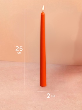 Свеча тонкая, 2×2×25 см, соевый воск, МИКС