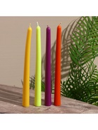 Свеча тонкая, 2×2×25 см, соевый воск, МИКС - фото 65463901