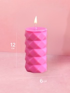 Свеча «Столб ромбики», 6×6×12 см, соевый воск, МИКС 10953606