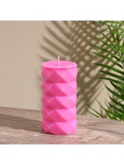 Свеча «Столб ромбики», 6×6×12 см, соевый воск, МИКС 10953606