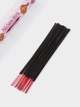 Благовония Tulasi, 20 аромапалочек, пало санто и мирра (комплект 5 шт)