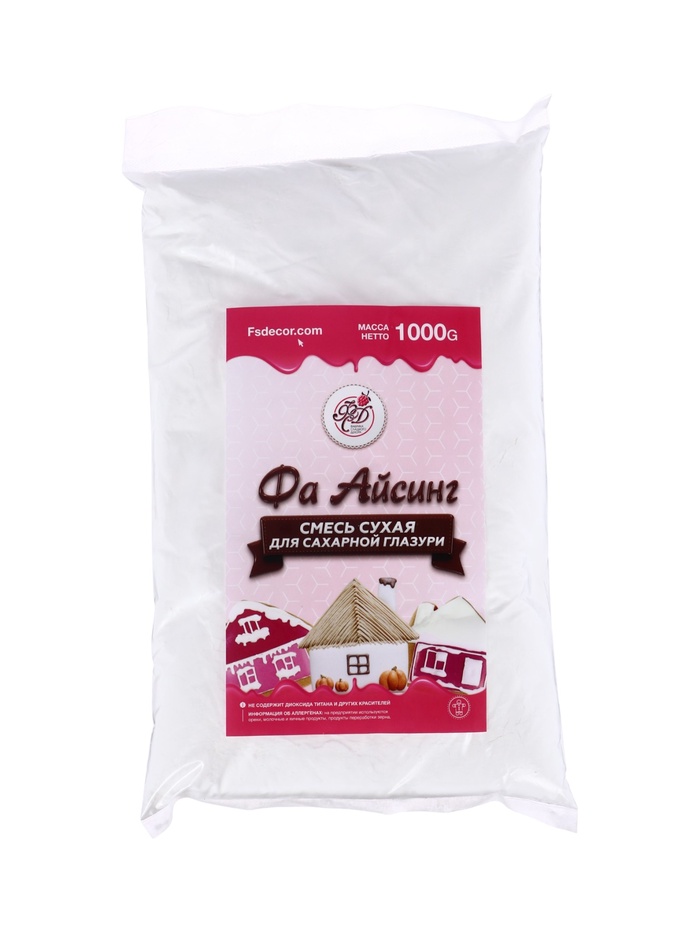 Смесь сухая для сахарной глазури «Фа Айсинг», не содержит диоксид титана, 1 кг