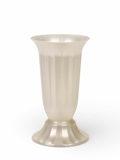 Ваза для цветов, 1 л, d=14 см, h=24 см, пластиковая, белая