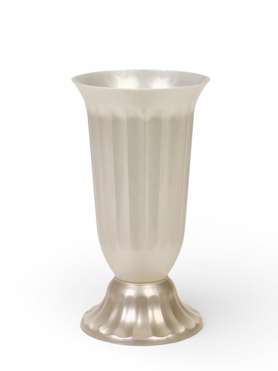 Ваза для цветов, 2.5 л, d=16 см, h=30 см, пластиковая, белая