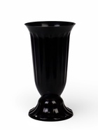 Ваза для цветов, 2.5 л, d=16 см, h=30 см, пластиковая, чёрная - Фото 1