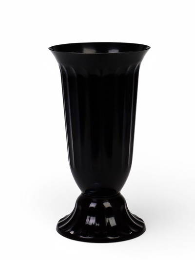 Ваза для цветов, 2.5 л, d=16 см, h=30 см, пластиковая, чёрная
