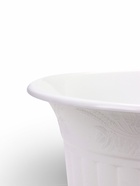 Горшок для цветов «Венеция», 10 л, d=32 см, h=25 см, пластиковый, с поддоном, белый - Фото 2