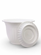 Горшок для цветов «Венеция», 10 л, d=32 см, h=25 см, пластиковый, с поддоном, белый - Фото 4