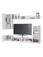 УЦЕНКА Гостиная Лира, 2130х1680х350, Белый матовый/Бетон - Фото 2