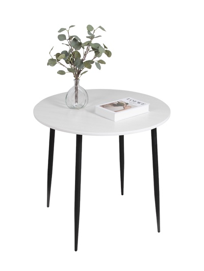 Стол кухонный круглый «Лакси», 785×785×755 мм, цвет ясень белый