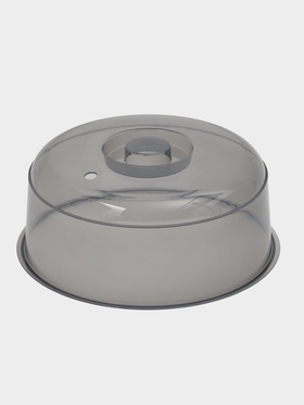 Крышка для СВЧ-печи D-245 мм, цвет черный-прозрачный, без клапана 10976308