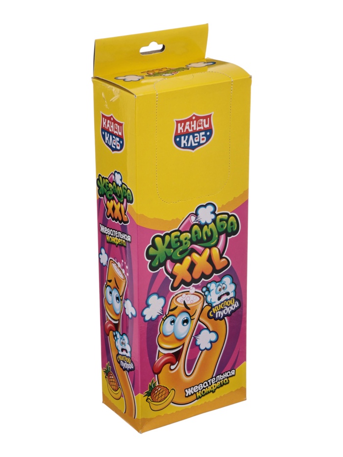 Жевательная конфета с кислой пудрой «Жевамба XXL», со вкусом тутти-фрутти, 15 г - Фото 1