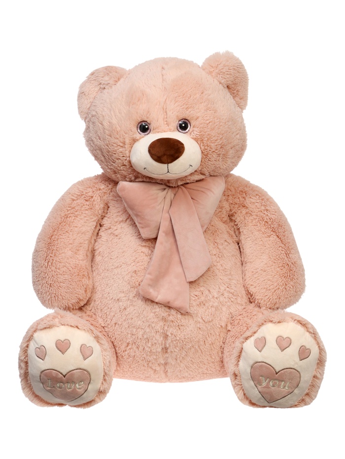 Мягкая игрушка «Медведь Пьер», с бантом, пудровый,130 см - Фото 1