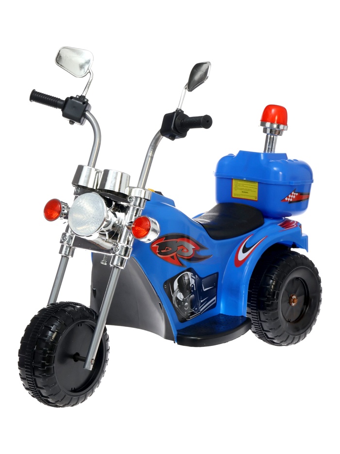 УЦЕНКА (Нет крыла/диска, ржавчина, не работает аккумулятор) Электромобиль «Чоппер», синий - Фото 1