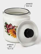 УЦЕНКА Бидон 3 л (белая) декор микс - Фото 3