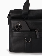 Сумка мужская, деловая, А4, на молнии, с длинным ремнём, чёрная - Фото 7