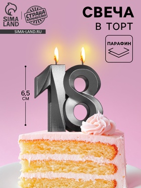 {{photo.Alt || photo.Description || 'УЦЕНКА Свеча в торт юбилейная "Грань", ,цифра 18, , графит, 6,5 см'}}