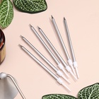 УЦЕНКА Свечи в торт коктейльные "Шайн", 6 шт, 10 см, серебряный металлик - Фото 2