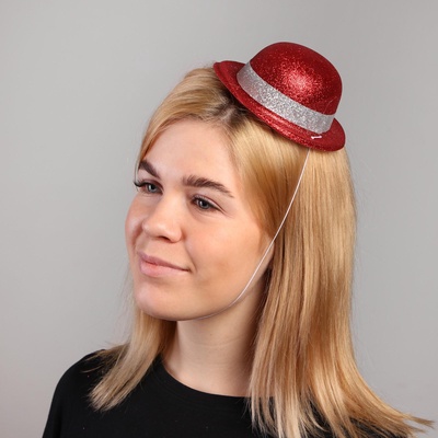 УЦЕНКА Карнавальная шляпа "Овал" на резинке, цвета МИКС