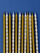 УЦЕНКА Набор свечей для торта "Ромбики", 12 шт, золотой и белый 10980655