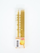 УЦЕНКА Набор свечей для торта "Ромбики", 12 шт, золотой и белый 10980655