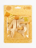 УЦЕНКА Свеча в торт юбилейная "Грань" (набор 2 в 1), цифра 45, цифра 54, золотой металлик, 6,5 см 93 - Фото 3