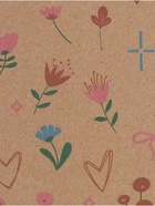 Бумага упаковочная крафтовая «Векторные цветы», 50 × 70 см - Фото 4