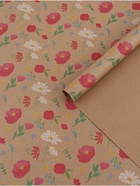 Бумага упаковочная крафтовая «Розовые цветочки», 70 × 100 см - Фото 2