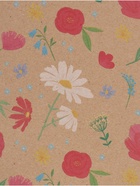 Бумага упаковочная крафтовая «Розовые цветочки», 70 × 100 см - Фото 4