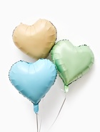 Воздушные шары фольгированные 17" «Сердце», голубой сатин, набор 5 шт. (комплект 2 шт) - фото 65464308