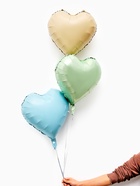 Воздушные шары фольгированные 17" «Сердце», голубой сатин, набор 5 шт. (комплект 2 шт) - фото 65464309