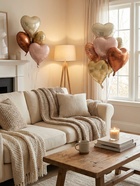 Воздушные шары фольгированные 17" «Сердце», розовый сатин, набор 5 шт. 10925481