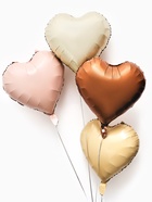 Воздушные шары фольгированные 17" «Сердце», шоколадный сатин, набор 5 шт. 10925483