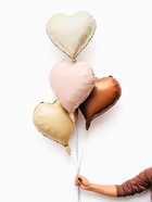 Воздушные шары фольгированные 17" «Сердце», шоколадный сатин, набор 5 шт. 10925483