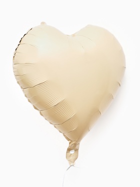 Воздушные шары фольгированные 17" «Сердце», кремовый сатин, набор 5 шт. (комплект 2 шт)