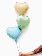 Воздушные шары фольгированные 17" «Сердце», кремовый сатин, набор 5 шт. 10925484