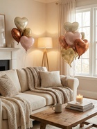 Воздушные шары фольгированные 17" «Сердце», молочный сатин, набор 5 шт. 10925485