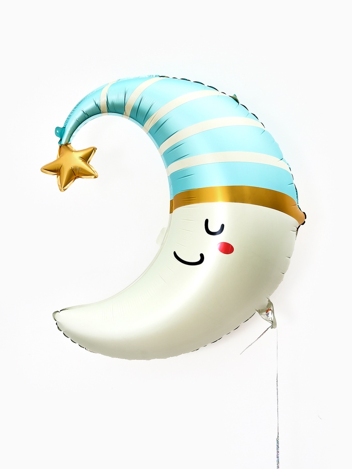 Воздушный шар фольгированный 28" «Голубой месяц» - Фото 1