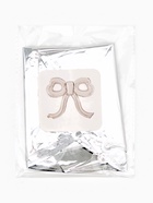 Воздушный шар фольгированный 22" «Бант», серебро (комплект 2 шт) - фото 65464443