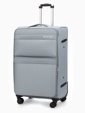 Чемодан на колёсах TEXTURA, 74 л, кодовый замок, с увеличением, 42×26×68 см, 24