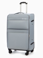 Чемодан на колёсах TEXTURA, 74 л, кодовый замок, с увеличением, 42×26×68 см, 24", серый 10940824