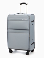 Чемодан на колёсах TEXTURA, кодовый замок, с увеличением, 47×30×78 см, 28", серый - Фото 3