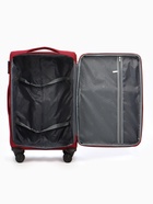 Чемодан на колёсах TEXTURA, с увеличением, кодовый замок, 42×26×68 см, 24", красный - Фото 13