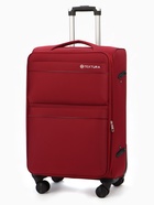 Чемодан на колёсах TEXTURA, с увеличением, кодовый замок, 42×26×68 см, 24", красный - Фото 3
