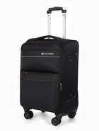 Чемодан 20",Текст,36*25*58,отд на молнии,2 нар/карм, увелич,код замок,4 колеса, черный 10940829