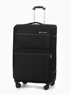 Чемодан 28",Текст,47*30*78,отд на молнии,2 нар/карм, увелич,код замок,4 колеса, черный - фото 65568175