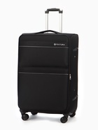 Чемодан на колёсах TEXTURA, 109 л, кодовый замок, с увеличением, 47×30×78 см, 28", чёрный - фото 67928810