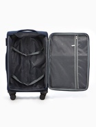 Чемодан на колёсах TEXTURA, 74 л, с увеличением, кодовый замок, 42×26×68 см, 24", синий - Фото 12